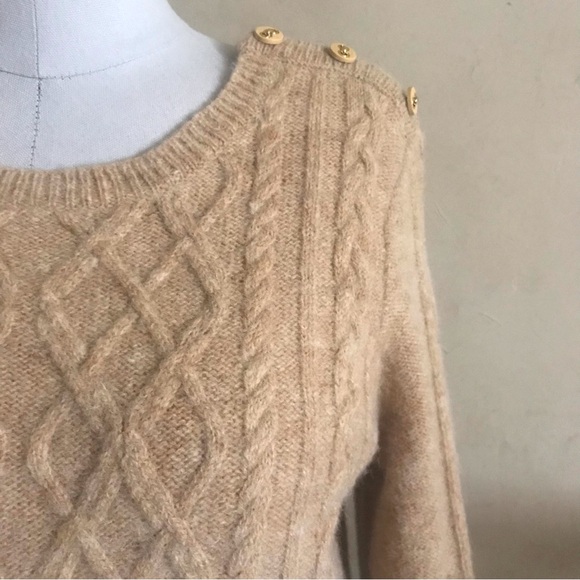 Wool Cable Knit Sweater - Picture 3 of 5